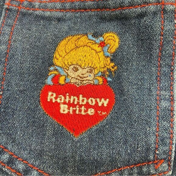 RARE Vintage 1983 Girls Rainbow Bright Blue Jeans Size‎ 5 - Picture 3 of 9